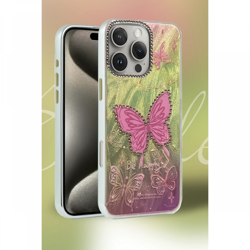 Newface Apple iPhone 16 Plus Kılıf Blade Aynalı Desenli Kapak