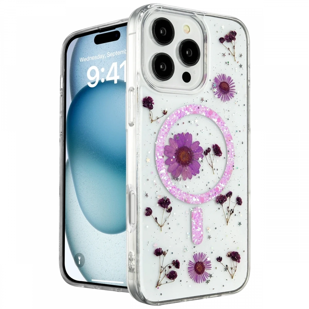 KILIFINI SEÇ - Apple iPhone 16 Pro Max Kılıf Daisy Simli Magsafe Kapak