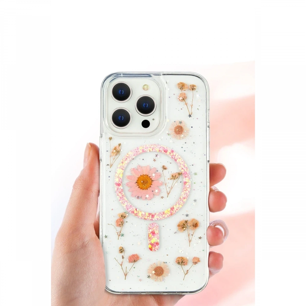KILIFINI SEÇ - Apple iPhone 16 Pro Max Kılıf Daisy Simli Magsafe Kapak