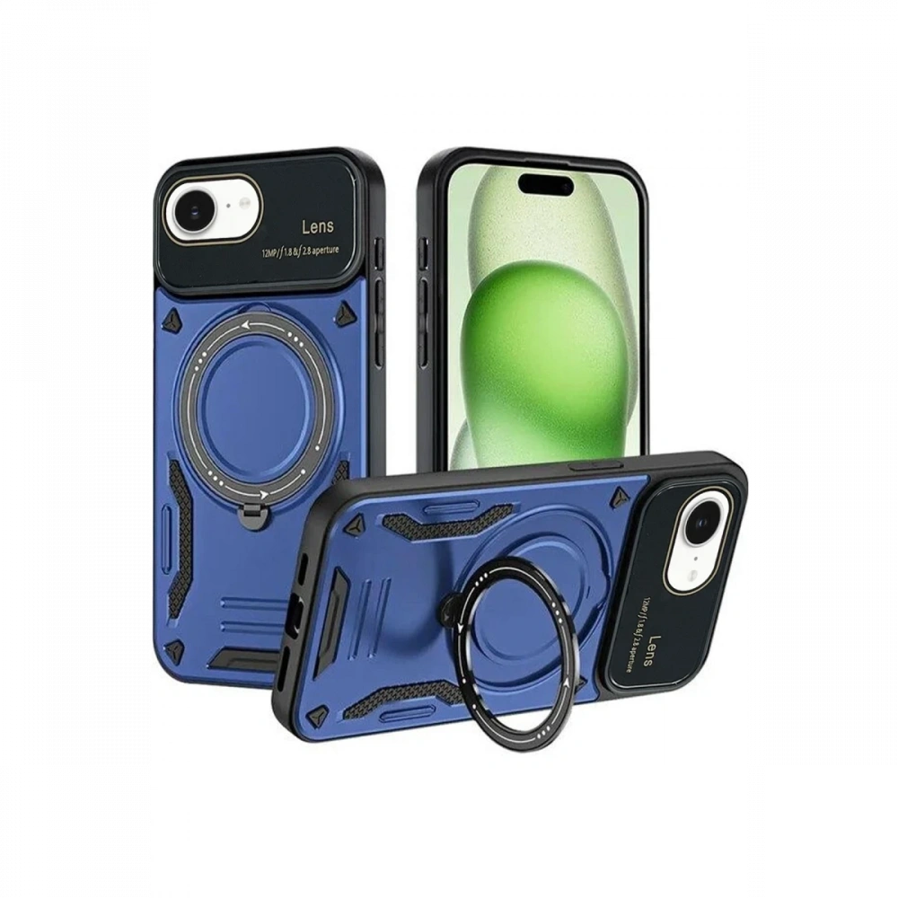 Newface Apple iPhone 16E Kılıf Joy Lens Standlı Kapak