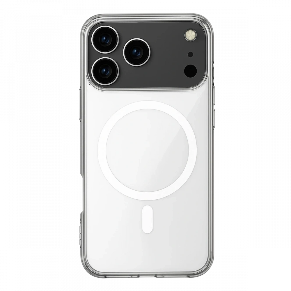 Newface Apple iPhone 17 Pro Max Kılıf Magneticsafe Şeffaf Silikon - Şeffaf