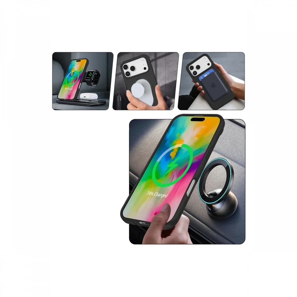 Newface Apple iPhone 17 Pro Regal Magsafe Standlı Kapak