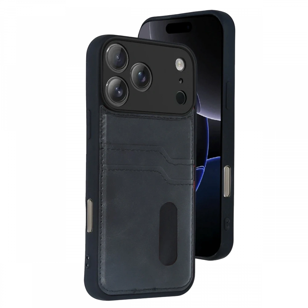 Newface Apple iPhone 17 Pro Sara Kartvizitli Deri Kılıf