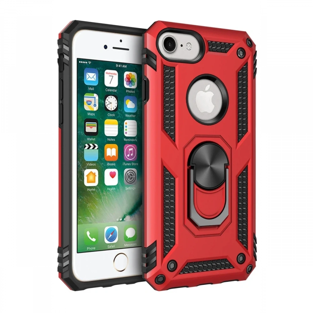 KILIFINI SEÇ - Apple iPhone 7 Kılıf Sofya Yüzüklü Silikon Kapak