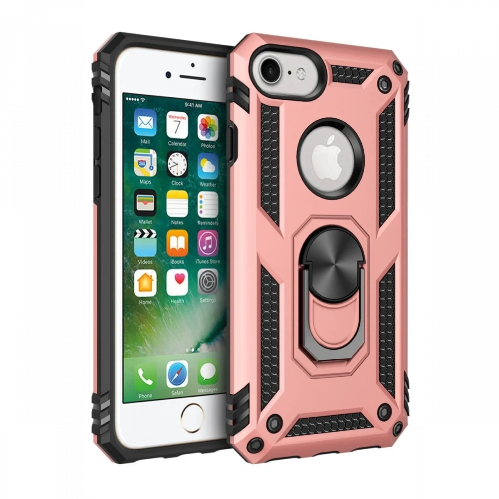 KILIFINI SEÇ - Apple iPhone 7 Kılıf Sofya Yüzüklü Silikon Kapak