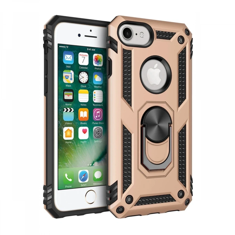 KILIFINI SEÇ - Apple iPhone 7 Kılıf Sofya Yüzüklü Silikon Kapak