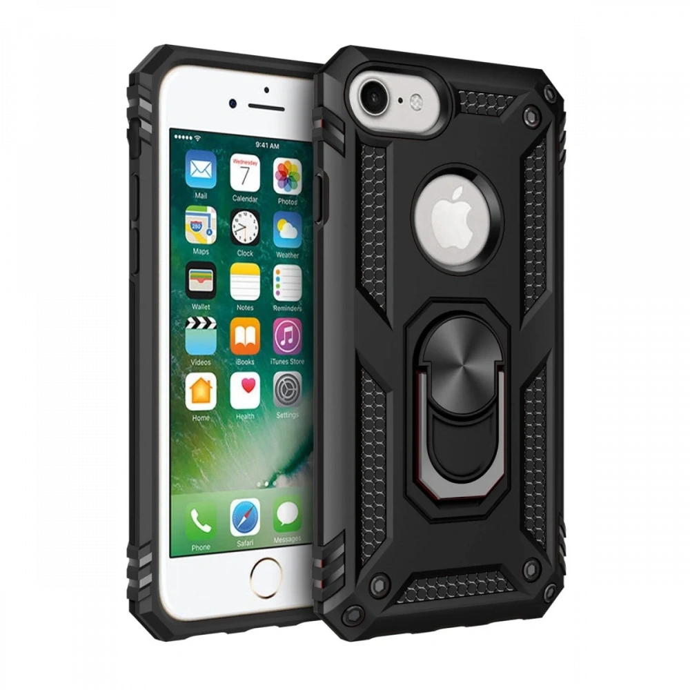 KILIFINI SEÇ - Apple iPhone 7 Kılıf Sofya Yüzüklü Silikon Kapak
