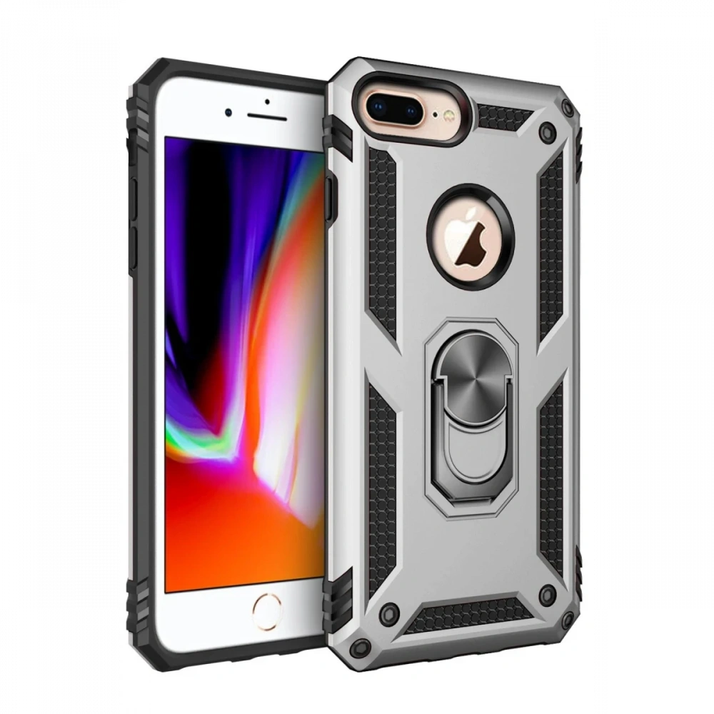 KILIFINI SEÇ - Apple iPhone 7 Plus Kılıf Sofya Yüzüklü Silikon Kapak