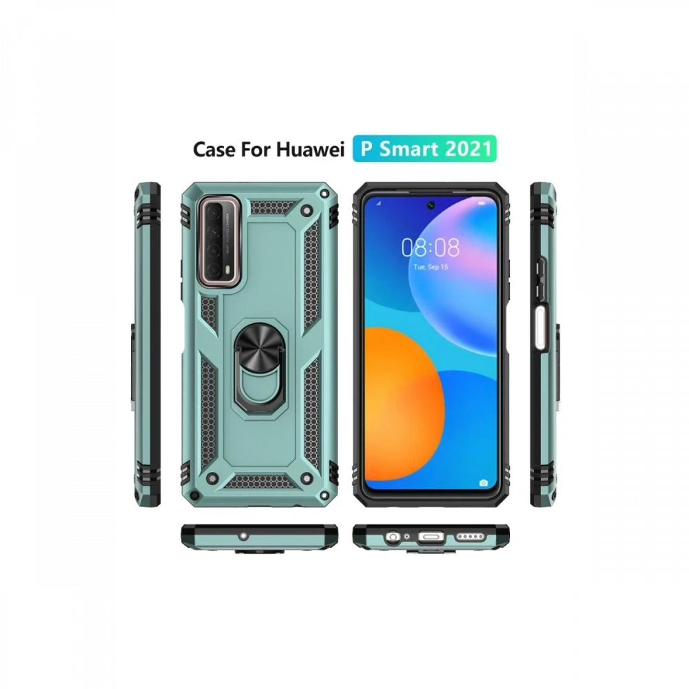 KILIFINI SEÇ - Huawei P Smart 2021 Kılıf Sofya Yüzüklü Silikon Kapak