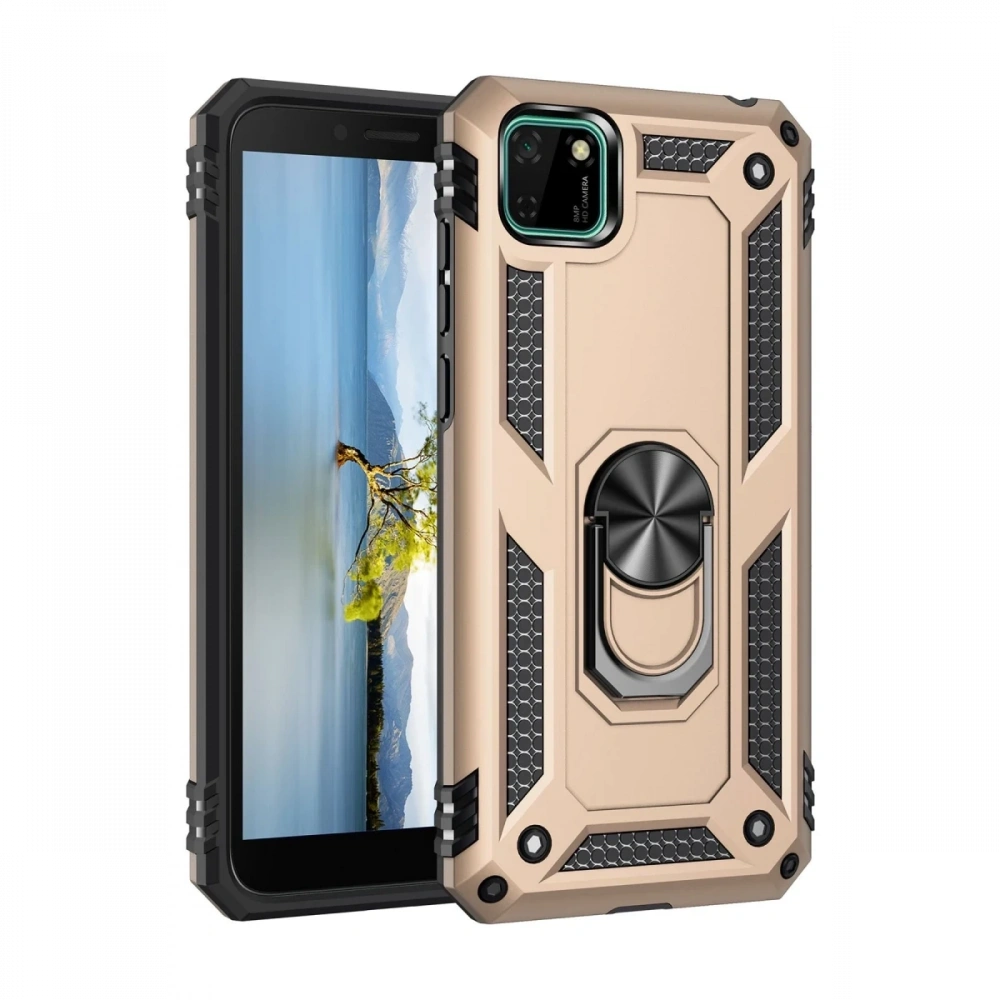 Newface Huawei Y5P Kılıf Sofya Yüzüklü Silikon Kapak