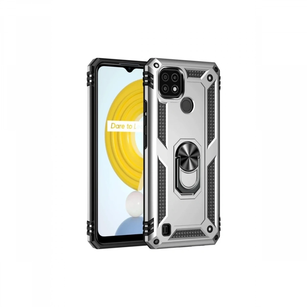 KILIFINI SEÇ - Realme C21 Kılıf Sofya Yüzüklü Silikon Kapak