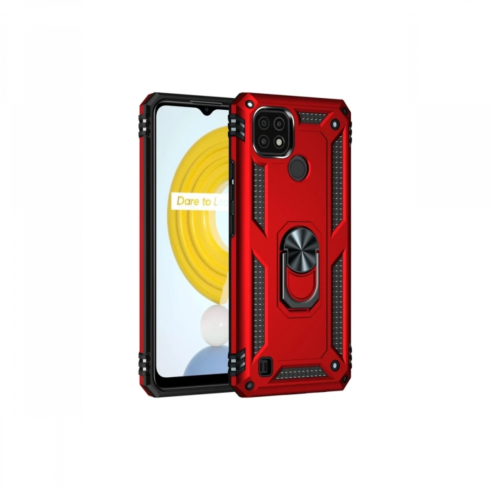 KILIFINI SEÇ - Realme C21 Kılıf Sofya Yüzüklü Silikon Kapak