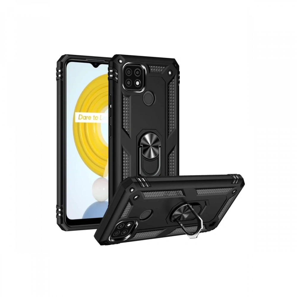 KILIFINI SEÇ - Realme C21 Kılıf Sofya Yüzüklü Silikon Kapak