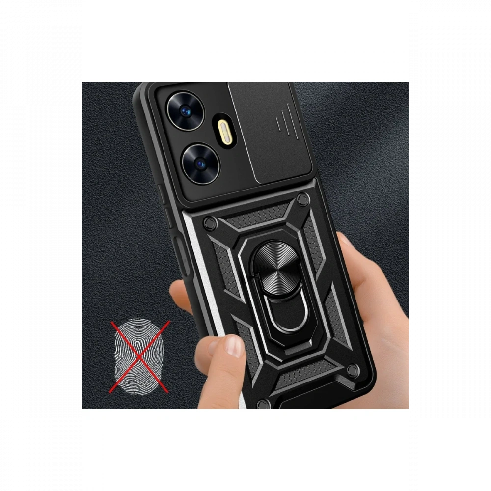KILIFINI SEÇ - Realme C55 Kılıf Pars Lens Yüzüklü Silikon