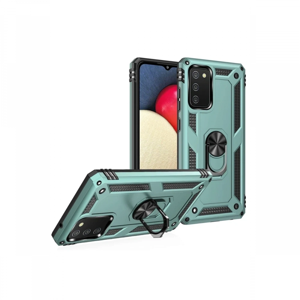 Newface Samsung Galaxy A03S Kılıf Sofya Yüzüklü Silikon Kapak