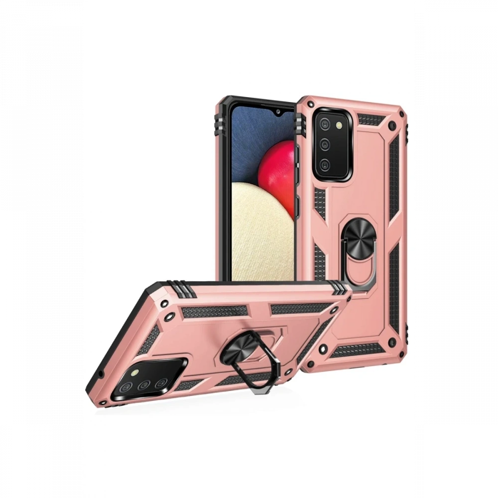 Newface Samsung Galaxy A03S Kılıf Sofya Yüzüklü Silikon Kapak