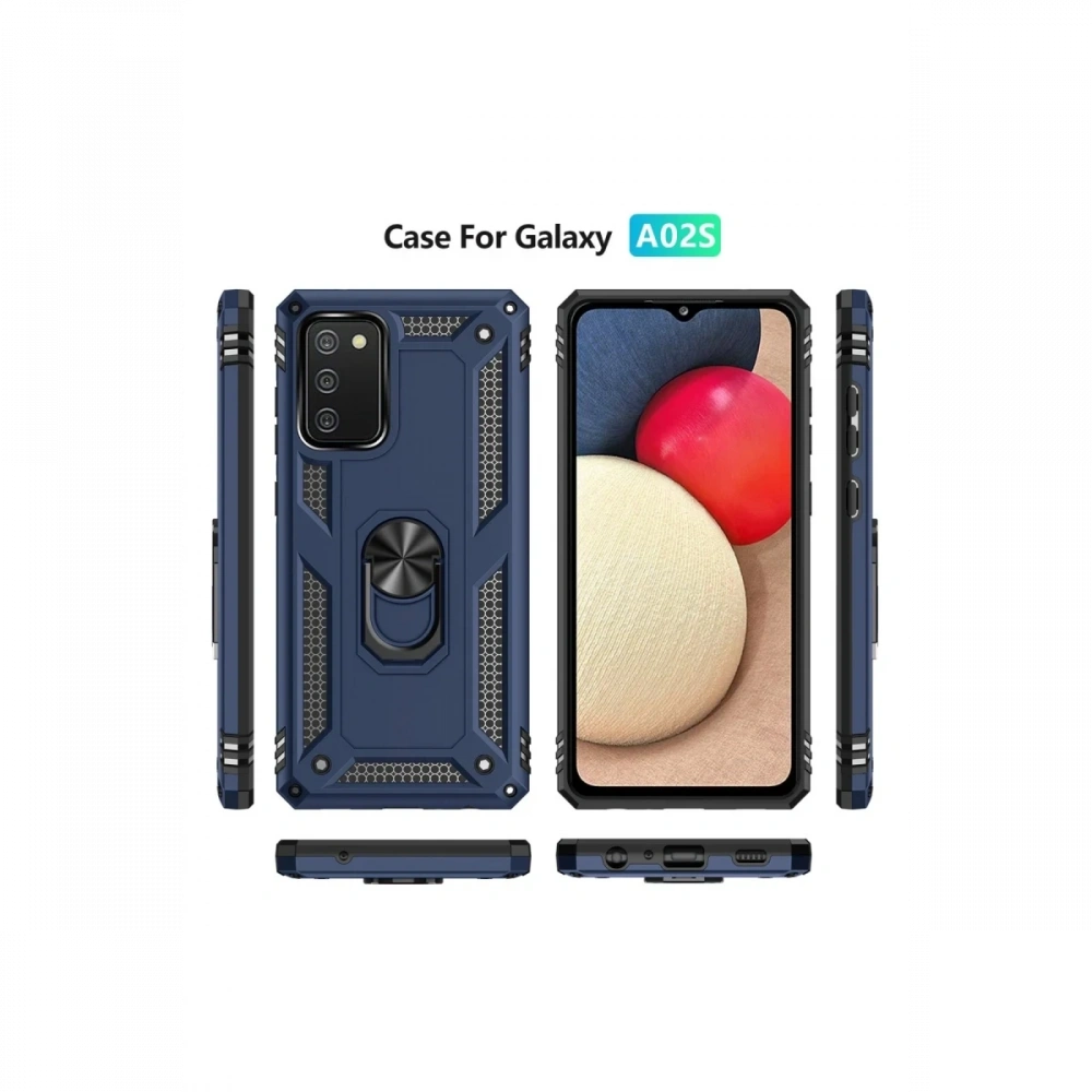 Newface Samsung Galaxy A03S Kılıf Sofya Yüzüklü Silikon Kapak