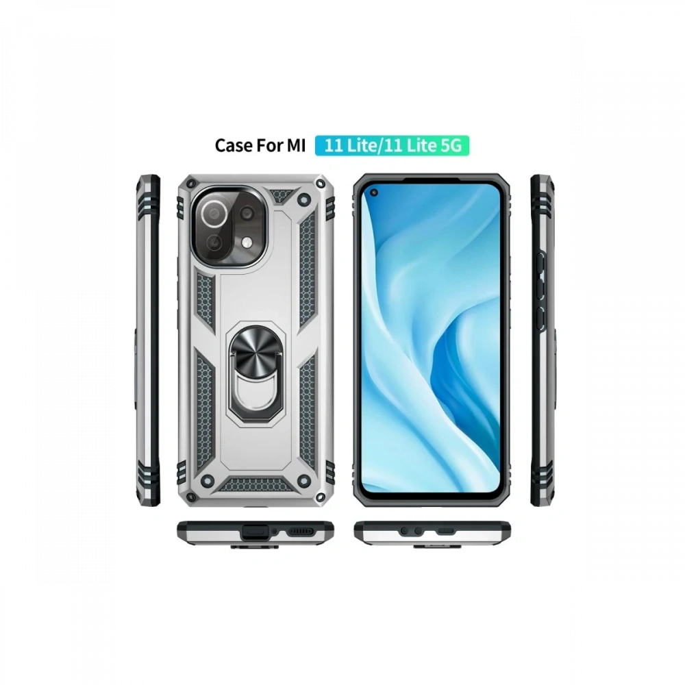 KILIFINI SEÇ - Xiaomi Mİ 11 Lite Kılıf Sofya Yüzüklü Silikon Kapak