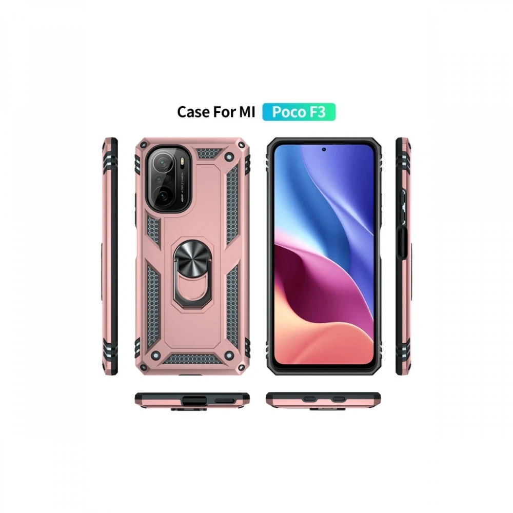 KILIFINI SEÇ - Xiaomi Poco F3 Kılıf Sofya Yüzüklü Silikon Kapak