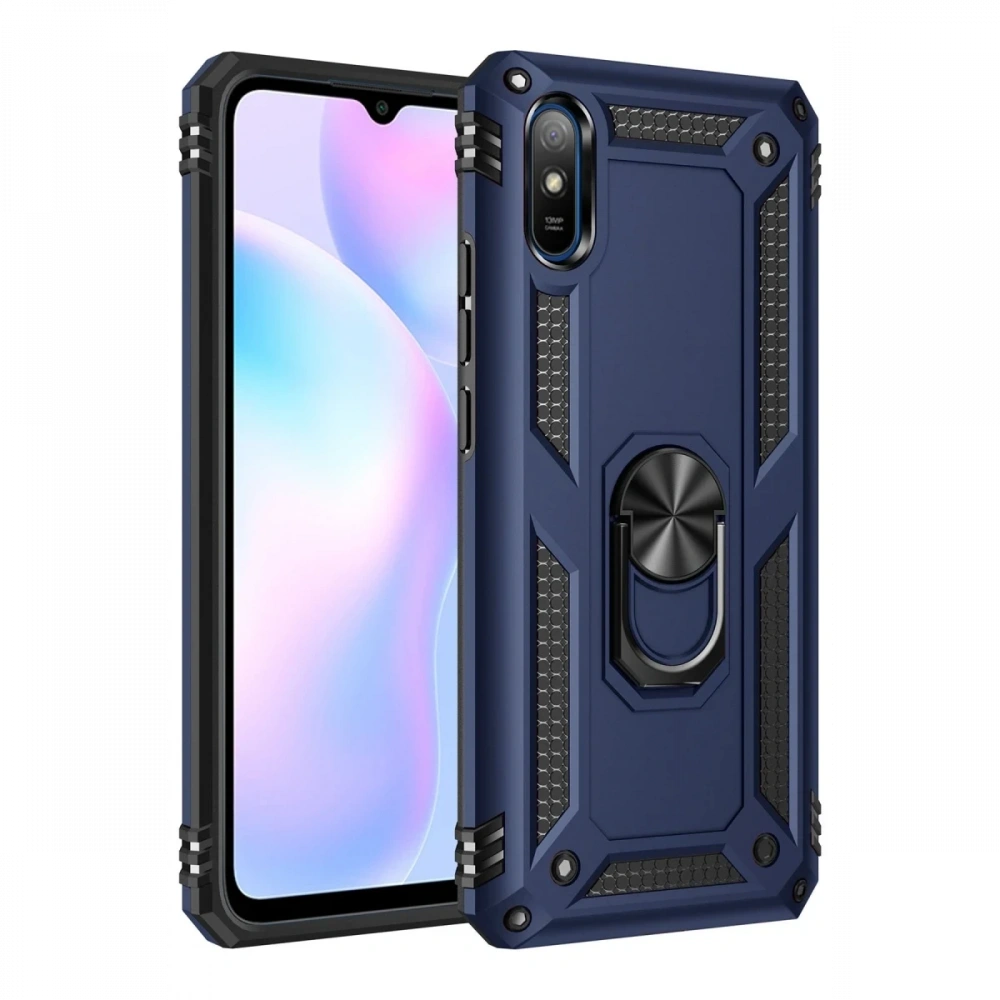 Newface Xiaomi Redmi 9A Kılıf Sofya Yüzüklü Silikon Kapak