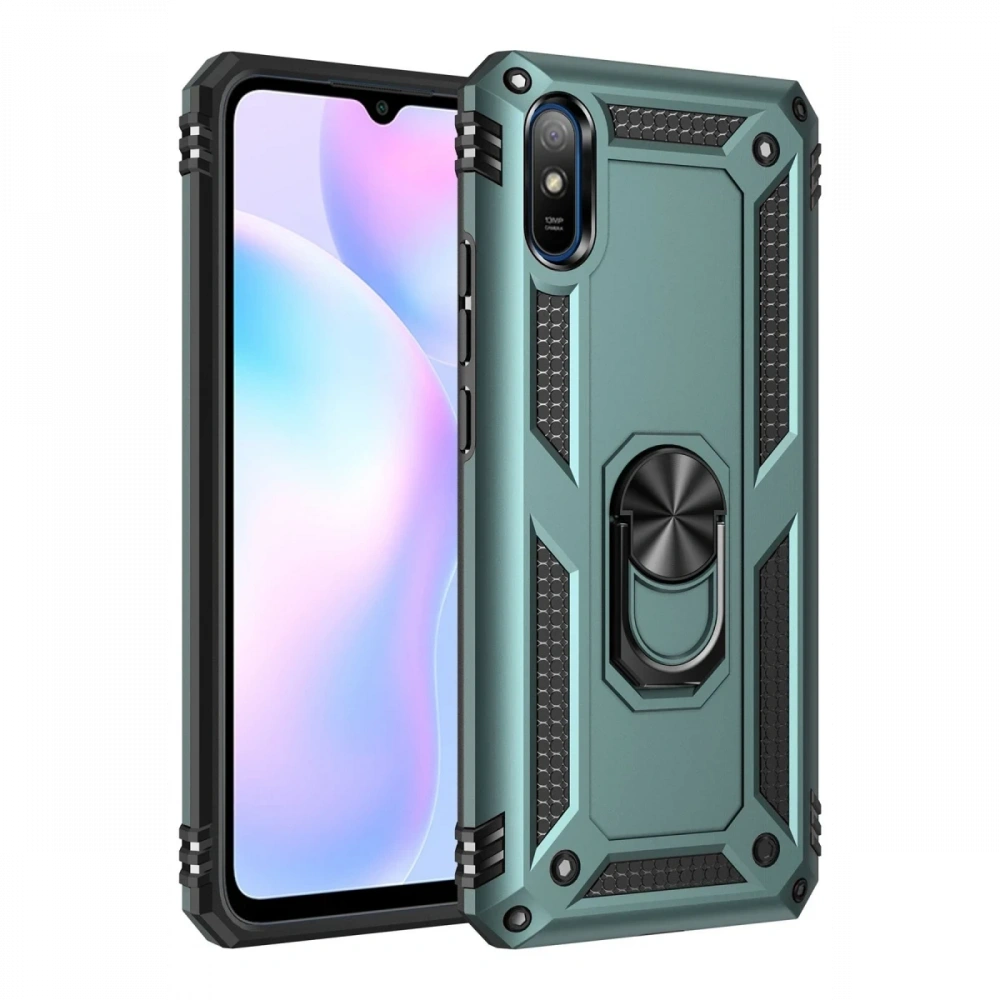 Newface Xiaomi Redmi 9A Kılıf Sofya Yüzüklü Silikon Kapak