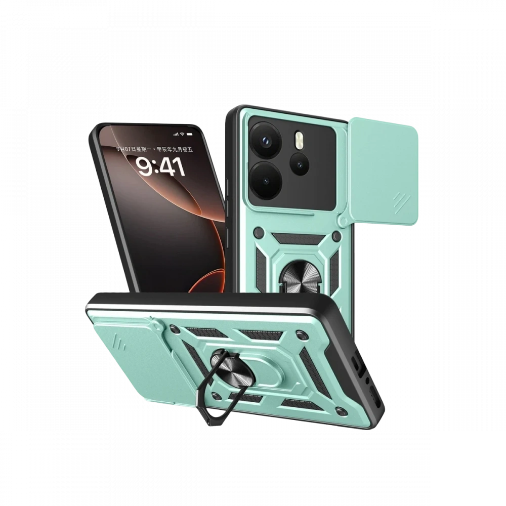 Newface Xiaomi Redmi Note 14 4G Pars Lens Yüzüklü Silikon