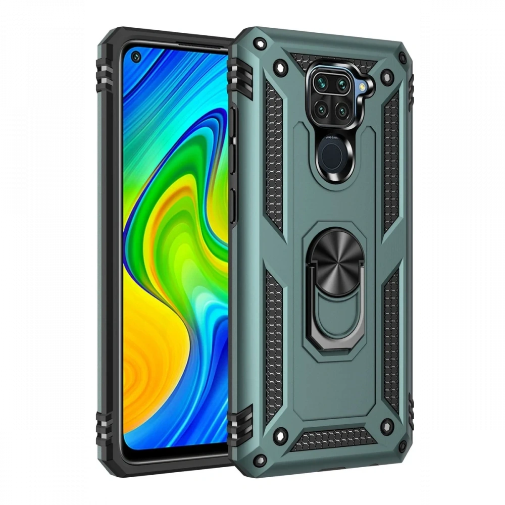 Newface Xiaomi Redmi Note 9 Kılıf Sofya Yüzüklü Silikon Kapak
