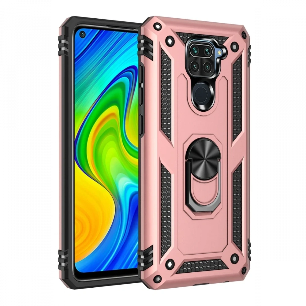 Newface Xiaomi Redmi Note 9 Kılıf Sofya Yüzüklü Silikon Kapak
