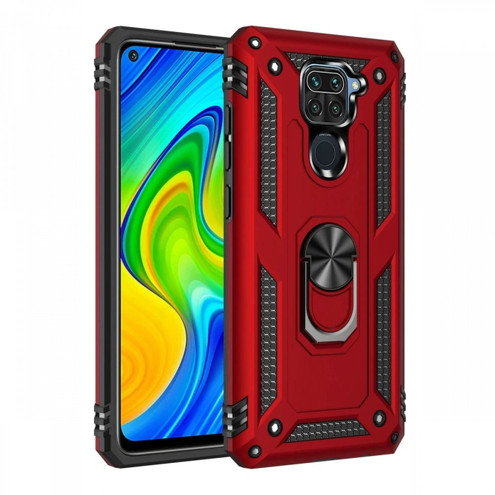 Newface Xiaomi Redmi Note 9 Kılıf Sofya Yüzüklü Silikon Kapak