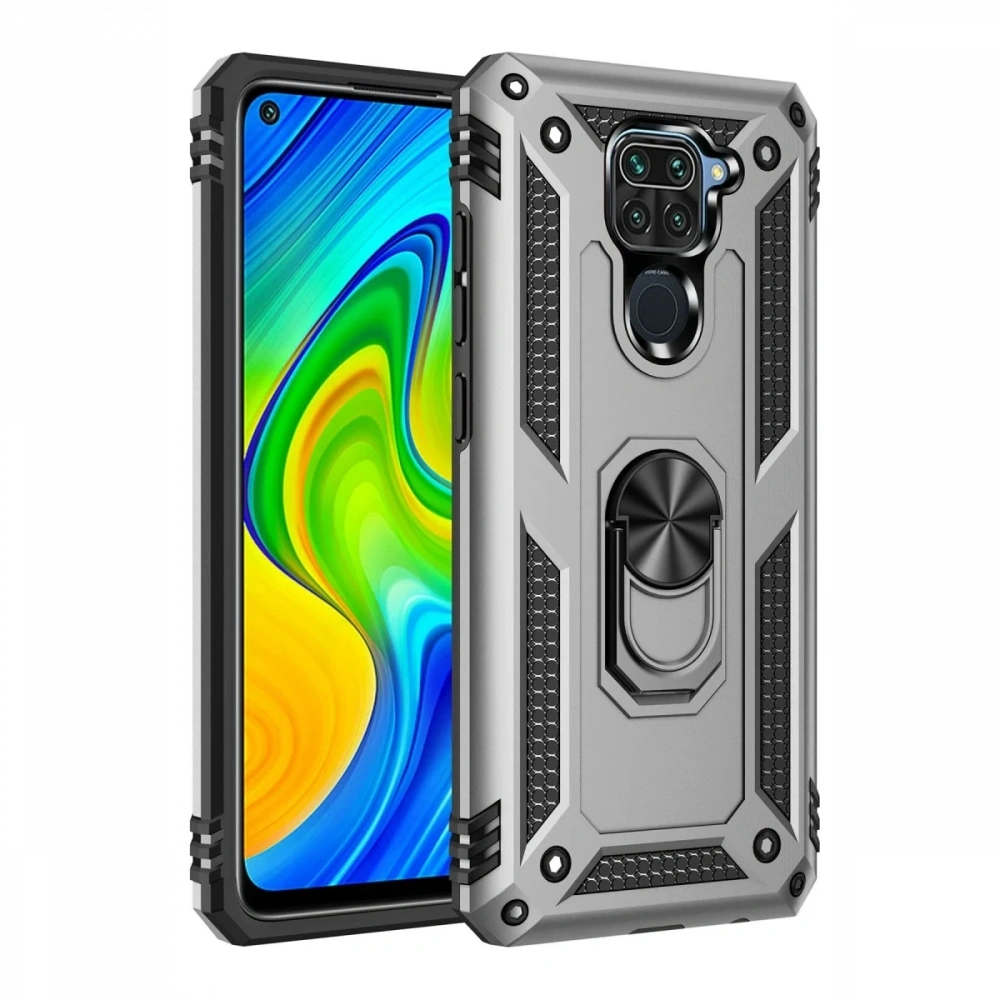 Newface Xiaomi Redmi Note 9 Kılıf Sofya Yüzüklü Silikon Kapak