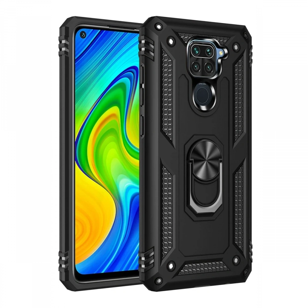 Newface Xiaomi Redmi Note 9 Kılıf Sofya Yüzüklü Silikon Kapak