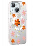 Joko Apple iPhone 14 Floral Magsafe Kapak - Turuncu