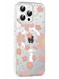 Joko Apple iPhone 14 Pro Max Floral Magsafe Kapak - Pembe