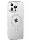 Joko Apple iPhone 14 Pro Max Move Taşlı Magsafe Kapak - Gümüş