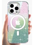 Joko Apple iPhone 14 Pro Max Rasasi Simli Magsafe Kapak - Şeffaf