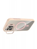 Joko Apple iPhone 14 Pro Max Remim Lensli Magsafe Standlı Kapak - Pembe