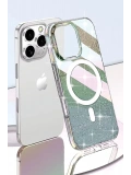 Joko Apple iPhone 15 Pro Rasasi Simli Magsafe Kapak - Şeffaf