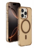 Joko Apple iPhone 16 Pro Max Gleam PC Sert Magsafe Kılıf - Şeffaf-Gold