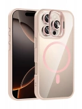 Joko Apple iPhone 16 Pro Max Remim Lensli Magsafe Standlı Kapak - Pembe