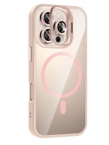 Joko Apple iPhone 16 Pro Max Remim Lensli Magsafe Standlı Kapak - Pembe