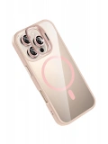 Joko Apple iPhone 16 Pro Max Remim Lensli Magsafe Standlı Kapak - Pembe