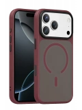 Joko Apple iPhone 18 Pro Max Megane Magsafe Kapak - Bordo