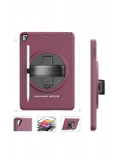 Newface Apple iPad 10.2 (7.nesil) Kılıf Hand Strap Tablet Kılıfı - Mürdüm