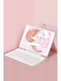 Newface Apple iPad Pro 12.9 (2024) Kılıf KC01 Smart Klavyeli Tablet Kılıfı - Pembe