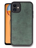 Newface Apple iPhone 11 Kılıf Aras Deri Kapak - Koyu Yeşil