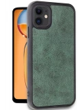 Newface Apple iPhone 11 Kılıf Aras Deri Kapak - Koyu Yeşil
