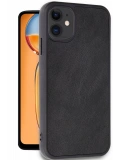 Newface Apple iPhone 11 Kılıf Aras Deri Kapak - Siyah
