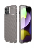 Newface Apple iPhone 11 Kılıf Auto Focus Karbon Kapak - Gri