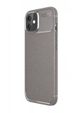Newface Apple iPhone 11 Kılıf Auto Focus Karbon Kapak - Gri