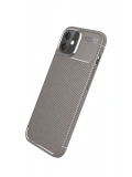 Newface Apple iPhone 11 Kılıf Auto Focus Karbon Kapak - Gri